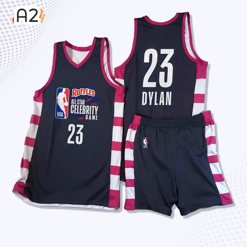 ชุดบาสเก็ตบอลหวังเหอตี้ : NBA ALL-STAR CELEBRITY GAME 2024 in USA x DYLAN WANG