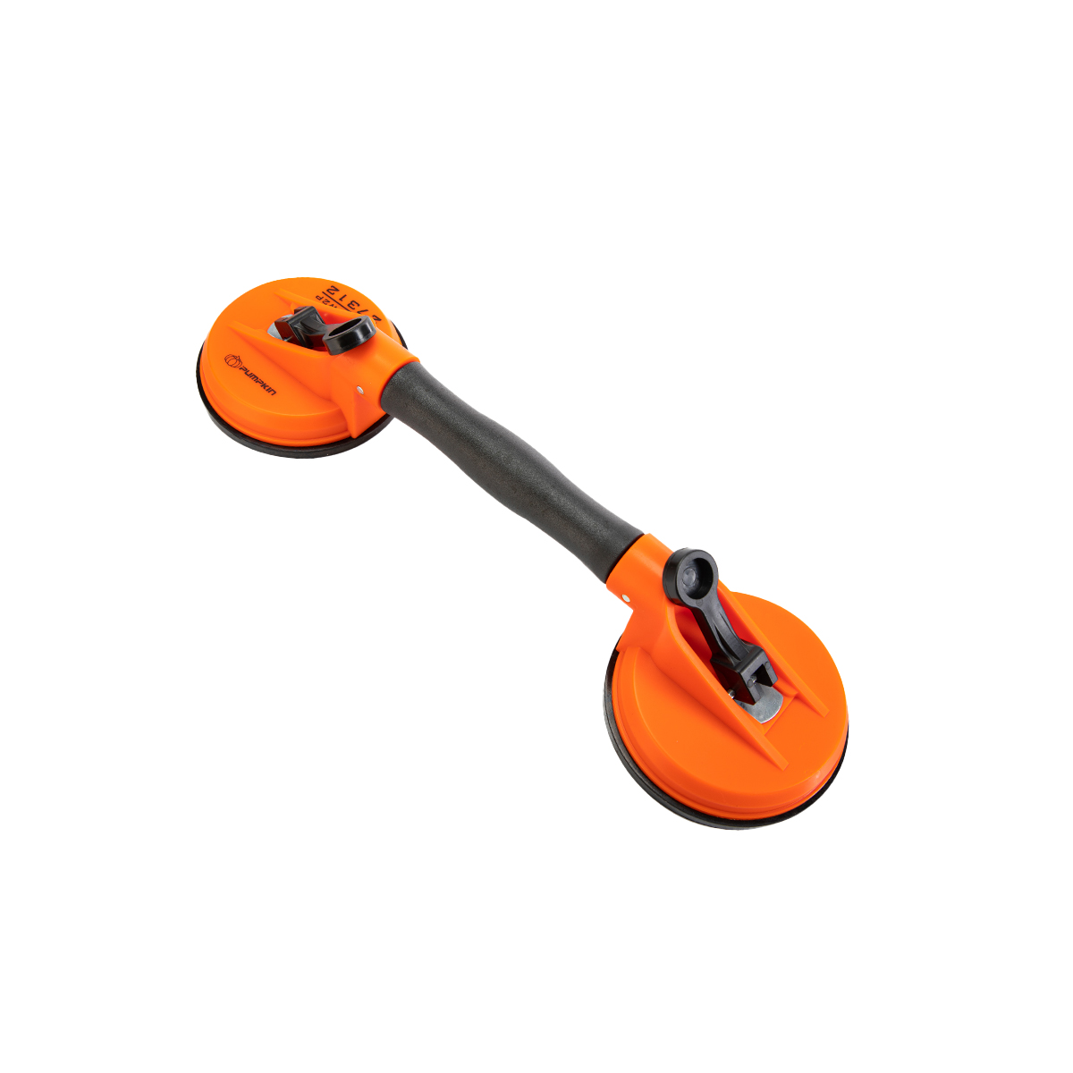 Pumpkin ตัวดูดกระจก 118mm. 2ถ้วย สำหรับผิวโค้ง ด้าม ABS PTT-STW2P [27312]