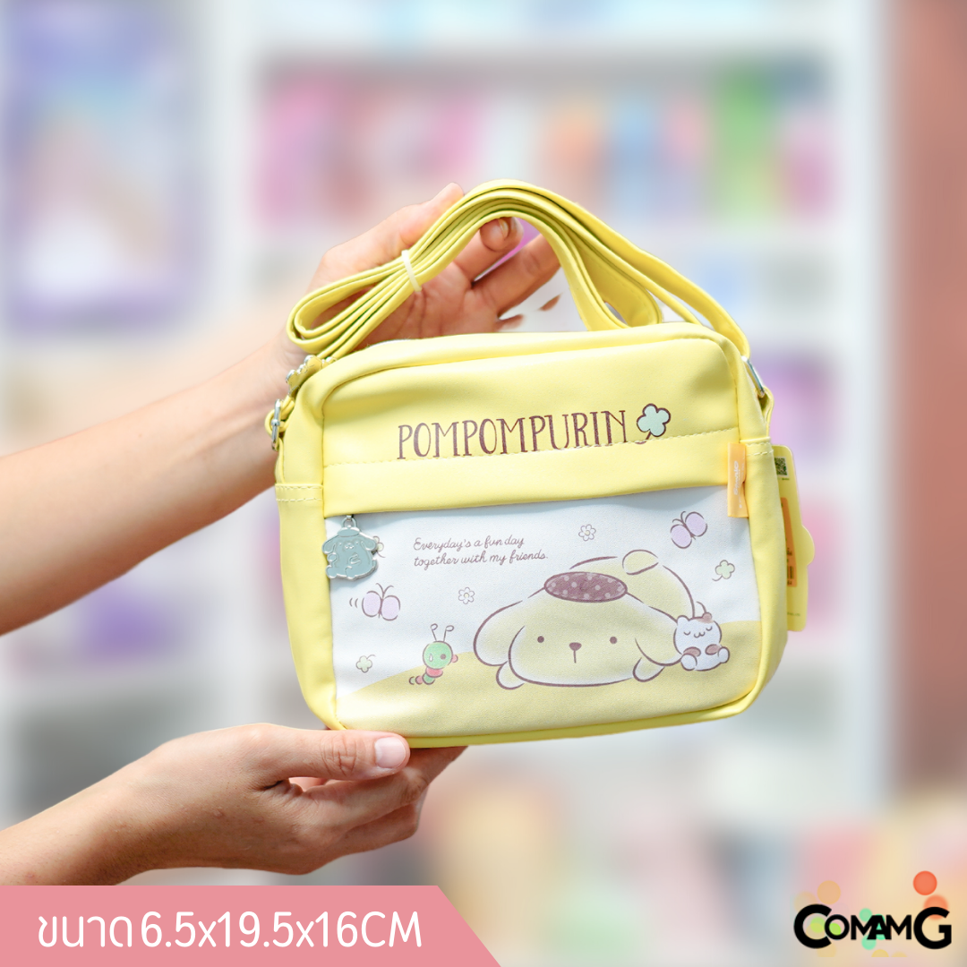 กระเป๋าสะพายข้างซานริโอ้ (Sanrio) ทรงสี่เหลี่ยน2ซิป ใส่ของได้เยอะ พร้อมส่ง