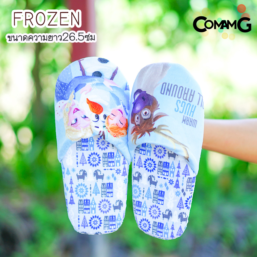 รองเท้าใส่ในบ้าน คิตตี้ โฟรเซ่น หมีพู มิกกี้ โดนันดักส์ ชิบกับเดล สติช พิกเล็ต มอนเตอร์ ดิสนี่ย์ (Disney tsum tsum) ลิขสิทธิ์แท้