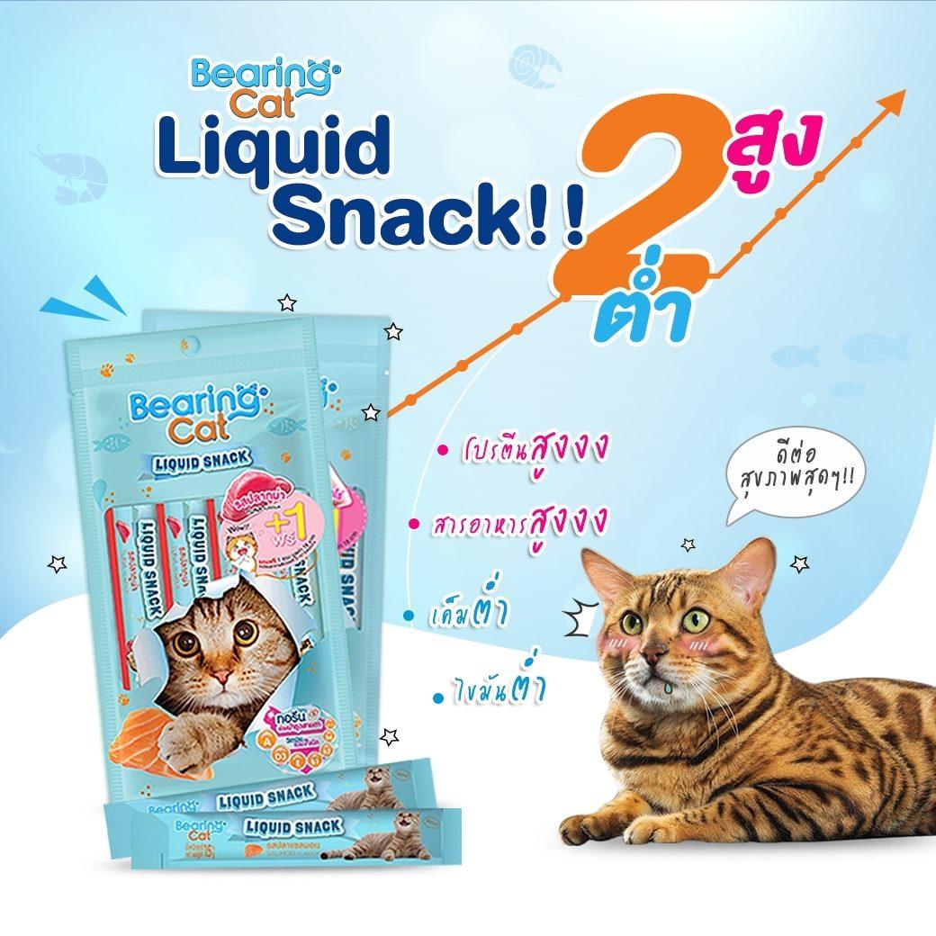Bearing Cat liquid snack ขนมแมวเลีย แบร์ริ่ง แคท 15 กรัม x 8 ซอง