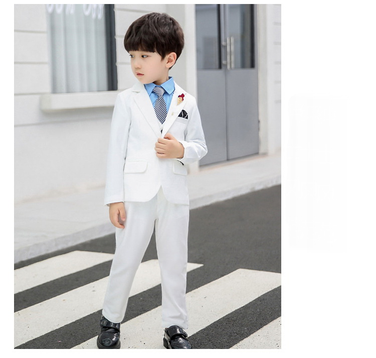 Bset0114- ชุดออกงานเด็กชายเซท ชุดสูทเด็กชายมีเสื้อสูท+เสื้อกั๊ก+กางเกง+ไทท์+โบว์แดง เนื้อผ้าสวยเซท 5 ชิ้น ตามที่เลือก (เสื้อเชิ้ตแยกขาย) ขนาดชุด +ดูเพิ่ม ในรายละเอียด