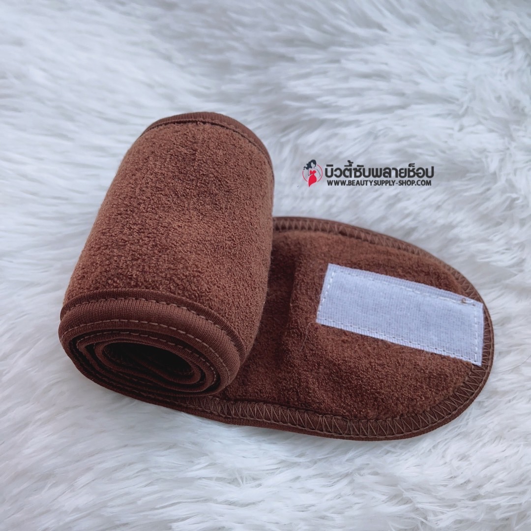 ผ้าคาดผมทำหน้า ผ้าคาดผมแต่งหน้า ผ้าคาดผมนวดหน้า อาบน้ำ สีพื้น คละสี