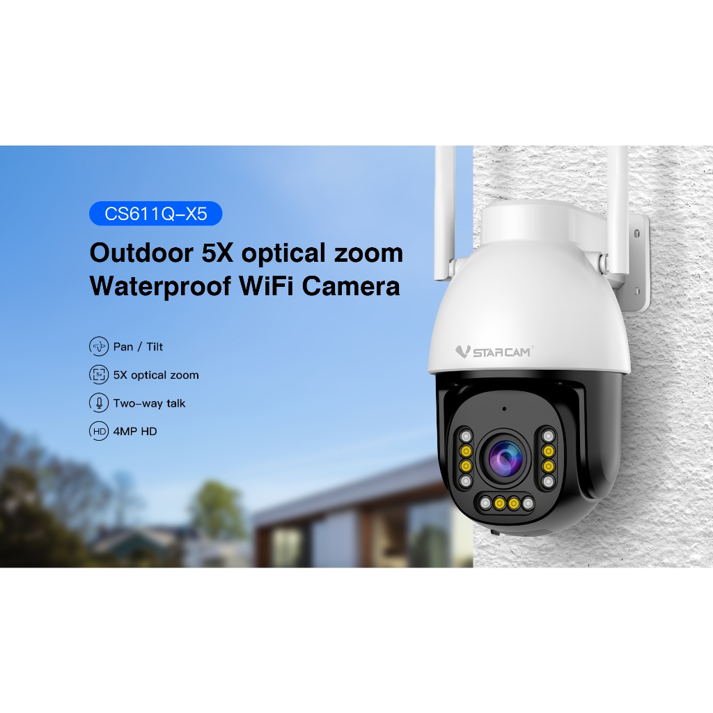 Vstarcam CS611Q-X5 กล้องวงจรปิด Outdoor ความละเอียด 4MP ซูมได้ 5 เท่า