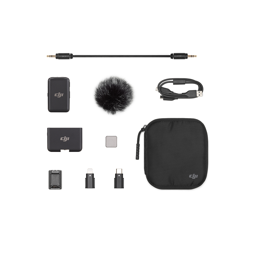 DJI Mic Wireless Microphone Charging Case ไมโครโฟนไร้สาย ใช้ได้กับกล้อง มือถือ คอมพิวเตอร์ ประกันศูนย์ไทย By Aquapro
