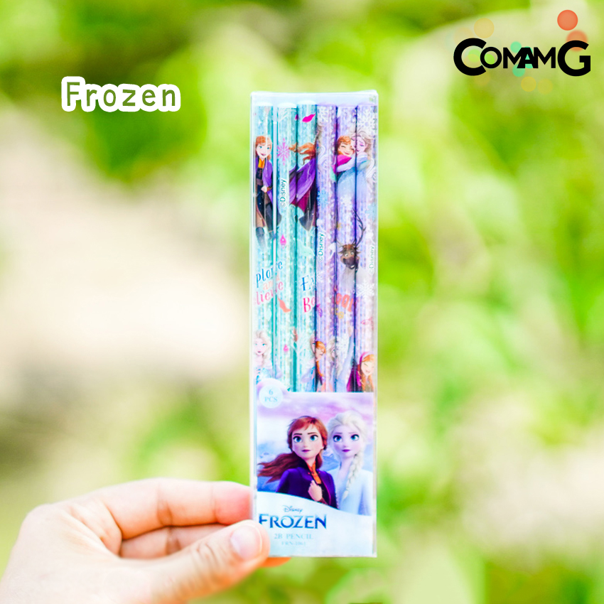 ดินสอไม้ ดินสอ ดินสอไม้แบบเหลา ลายการ์ตูน (แพ็ค6แท่ง) พร้อมส่ง