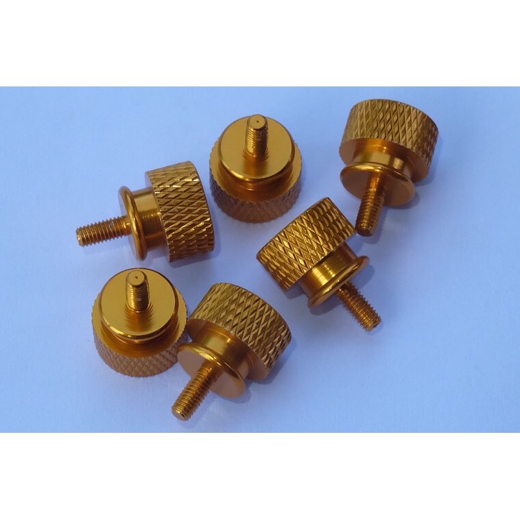 น๊อตปิดฝาเคสอลูมิเนียม มือหมุน เกลียวหยาบ[M3.5]