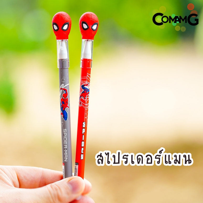 ปากกาลบได้ หัวการ์ตูน ปากกาเจลลบได้ ฝาปิดหัวการ์ตูน ลายการ์ตูนลิขสิทธิ์แท้