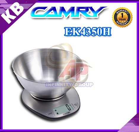 เครื่องชั่งดิจิตอล เครื่องชั่งอาหาร เครื่องชั่งสูตรในครัวเรื่อน ยี่ห้อ Camry รุ่น EK4350H พิกัด 5kg ความละเอียด 1 กรัม