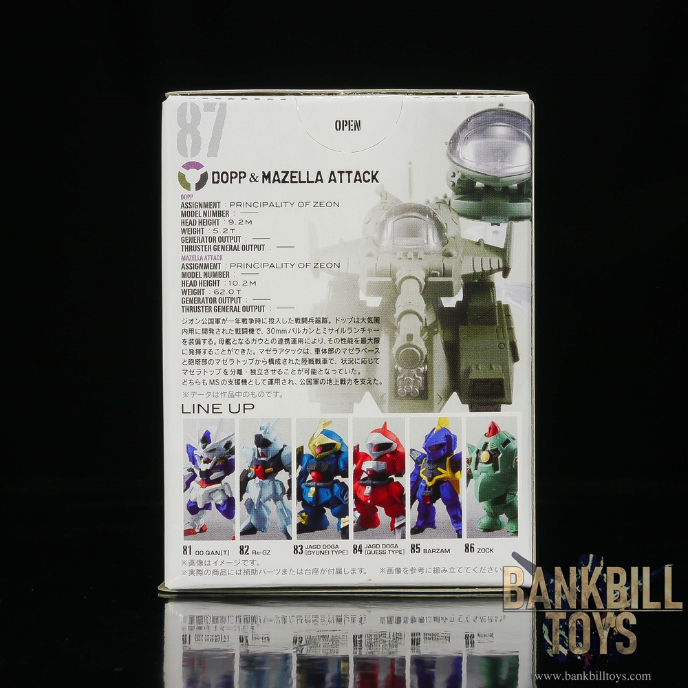 กันดั้ม Bandai Candy Toy FW Gundam Converge 14 No.87 DFA-03 Dopp & HT-01B Magella Attack