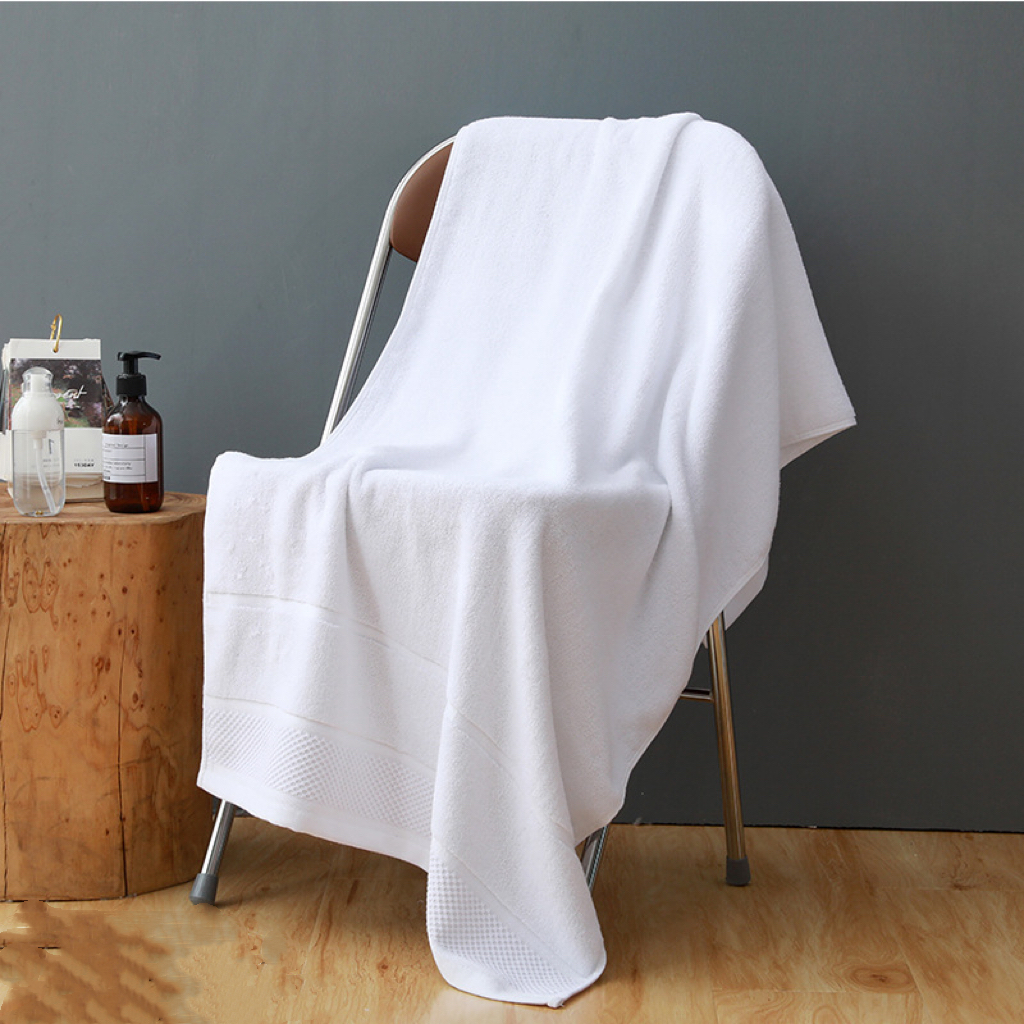 ผ้าขนหนูเช็ดตัวสีขาว Cotton100% ผ้าขนหนูเกรดโรงแรม