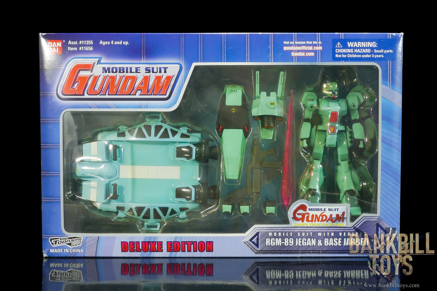 กันดั้ม Bandai America MSIA MIA Mobile Suit in Action !! Deluxe Edition RGM-89 Jegan & Base Jabber
