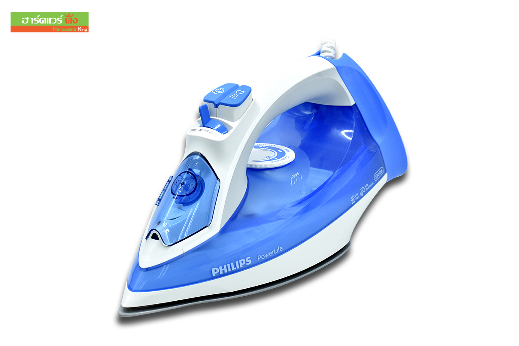 PHILIPS เตารีดไอน้ำ (2,400 วัตต์, 320 มล.) รุ่น GC2990/20