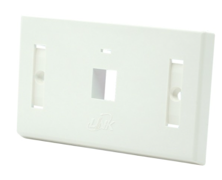 US-2001AWH : FACE PLATE 1 PORT With Icon & Label ID (สีขาว)