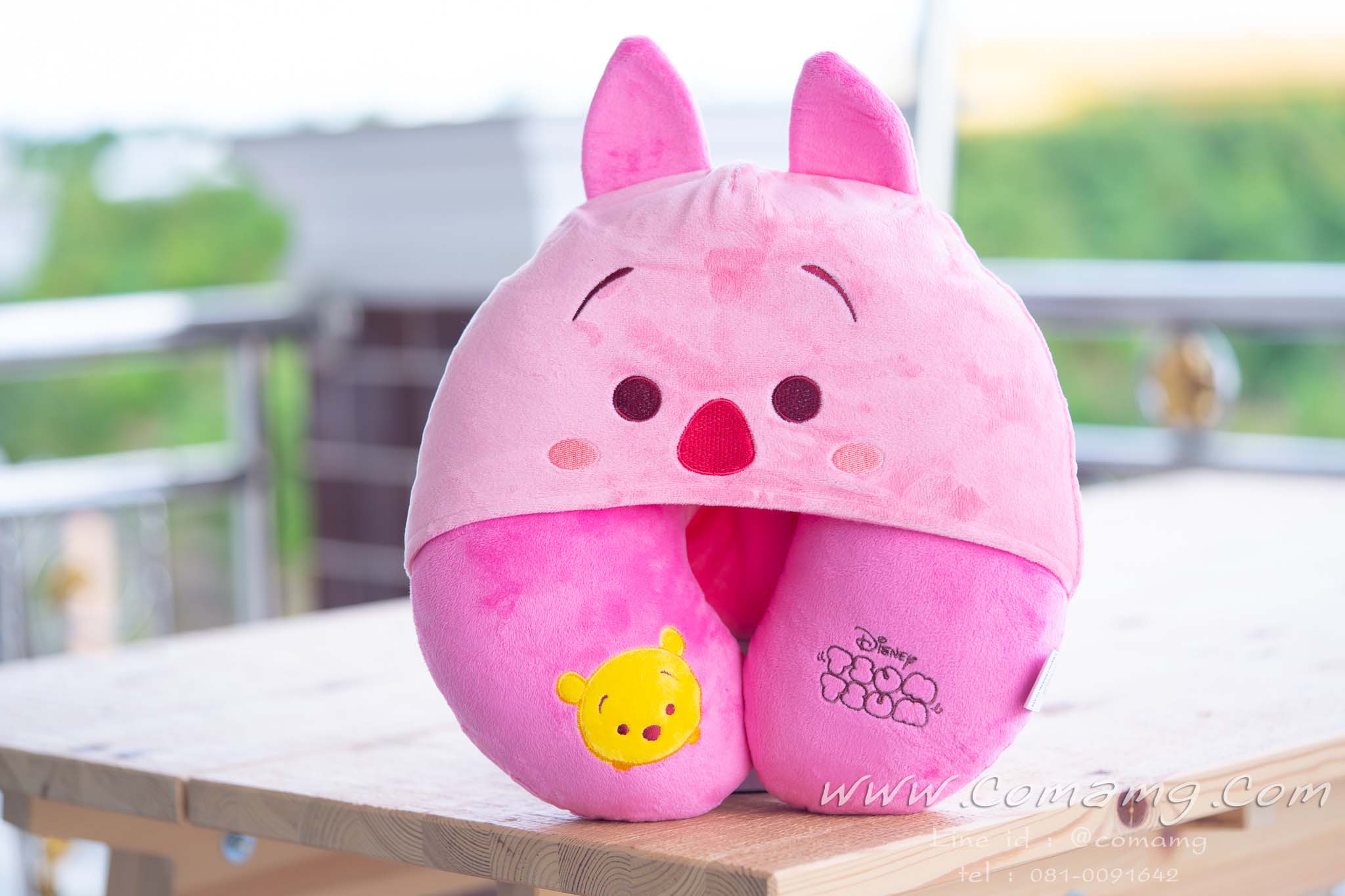 หมอนรองคอมีหมวกหมีพู ทิกเกอร์ อียอร์ พิกเล็ต (Disney Tsum Tsum)