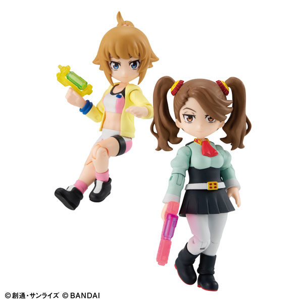 กันดั้ม Bandai Gashapon AQUA SHOOTERS! Gundam Build Fighters Try Fumina & Gyanko Set