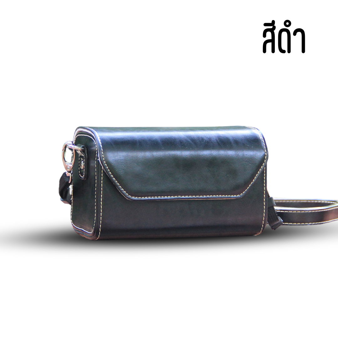 กระเป๋ากล้องหนัง สำหรับกล้องMirrorless มีสายสะพาย Fuji X100V Sony ZV E10