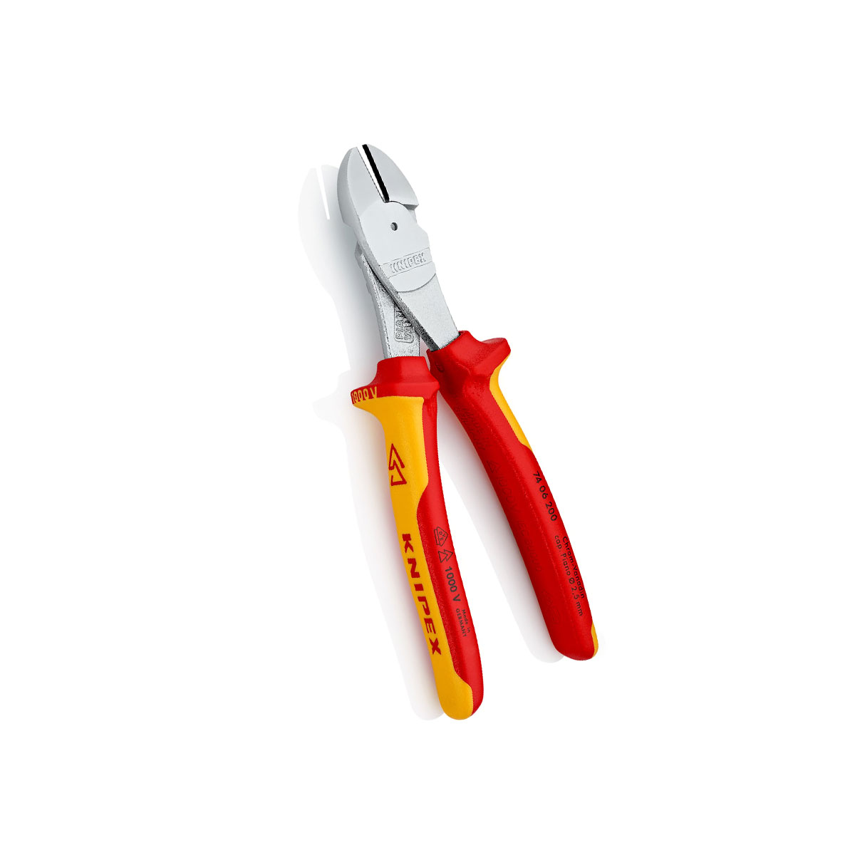 KNIPEX คีมปากเฉียงที่มีแรงงัดสูง VDE 1000volt (200mm.) NO.74 06 200 High L