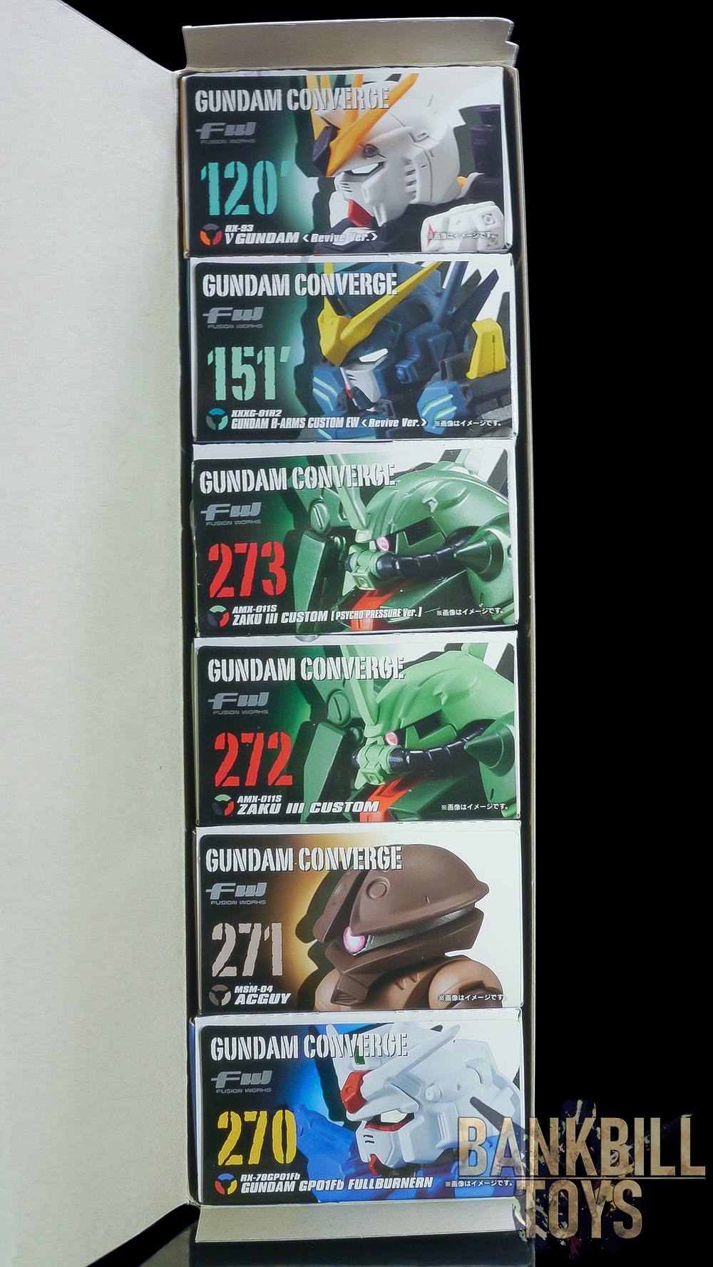กันดั้ม Bandai Candy Toy FW Gundam Converge 10th Anniversary #Selection 02 Complete Set Box [6 Packs]