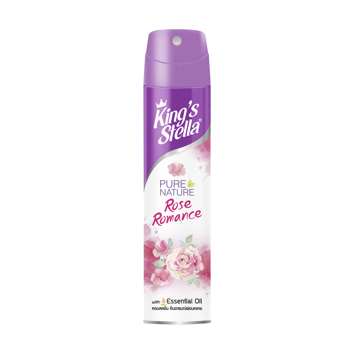 คิงส์ เพียวเนเจอร์สเปรย์ปรับอากาศกลิ่น Rose Romance 300ml.
