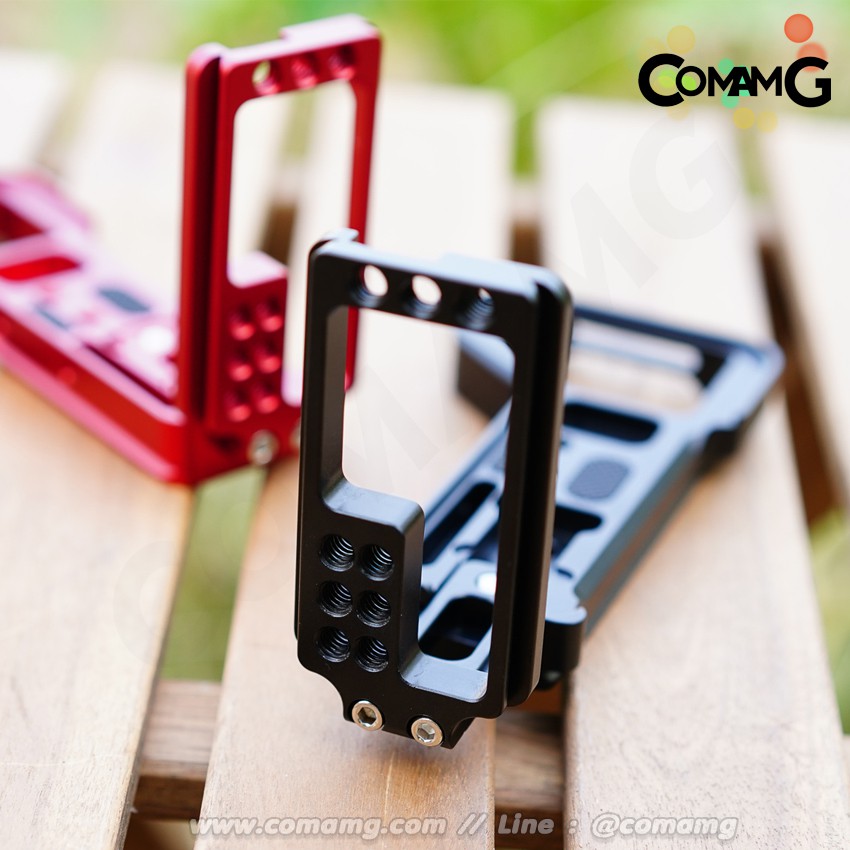 L Plate Sony A9ii A7R4 A7Siii แบบรางสไลด์ มีสีดำ สีแดง