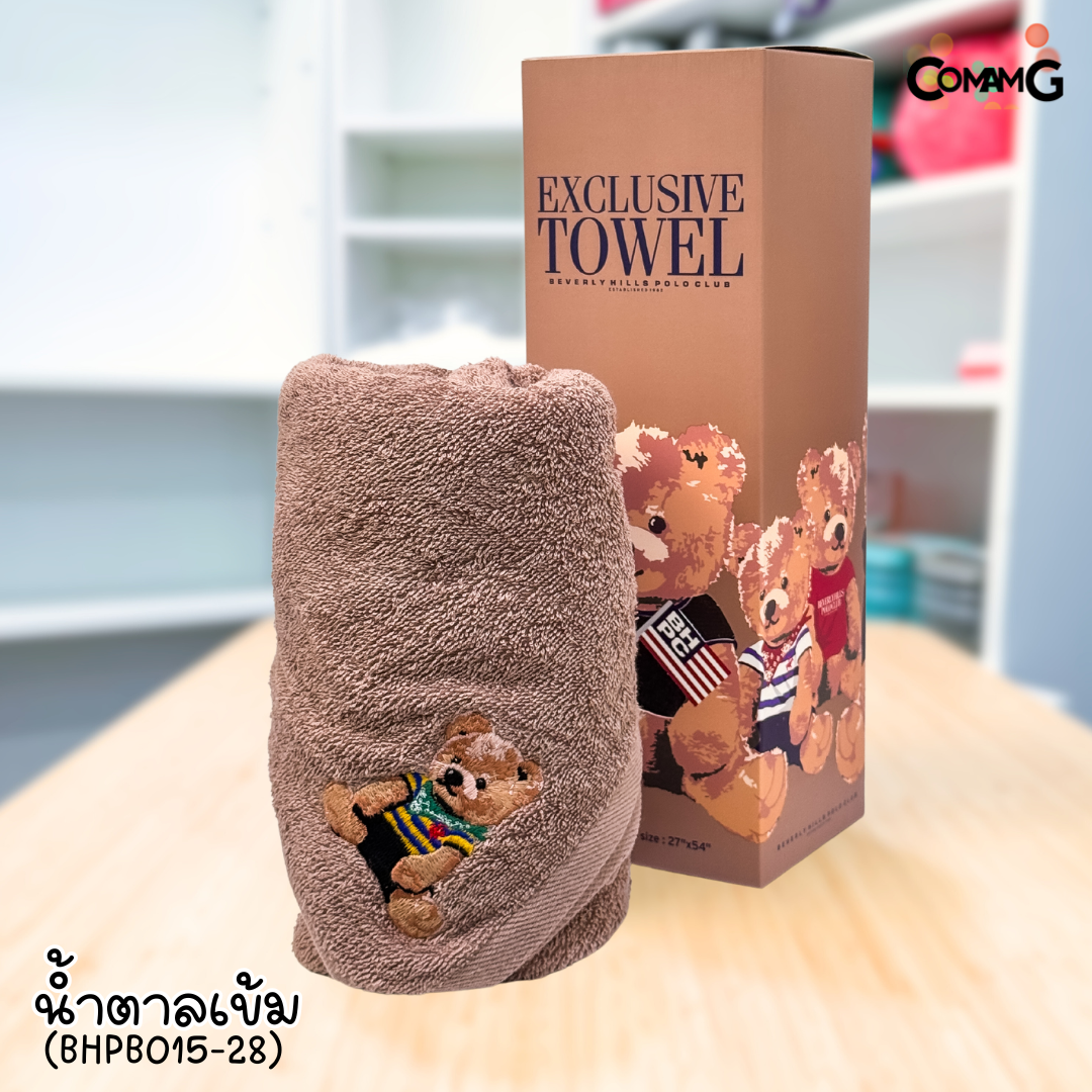 ผ้าขนหนูpolo ผ้าเช็ดตัว Beverly Hills Polo Club Classic Bear ของแท้พร้อมกล่อง สินค้าพร้อมส่ง