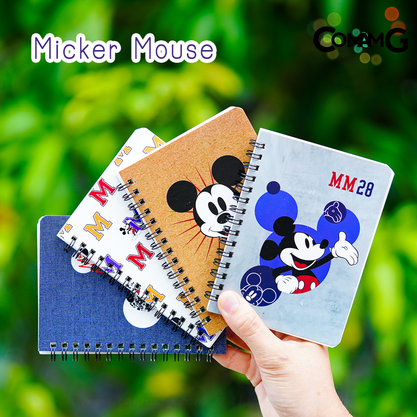 สมุดโน๊ต ขนาดA6 (10.3x14.5CM) สมุดริมลวด บันทึก ลายการ์ตูนลิขสิทธิ์แท้ พร้อมส่ง