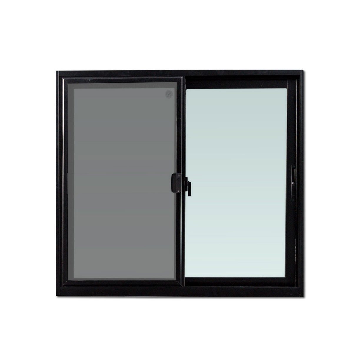 WindowAsia หน้าต่างอลูมิเนียม ECO บานเลื่อน สีดำ (มุ้ง) ขนาด 120x110