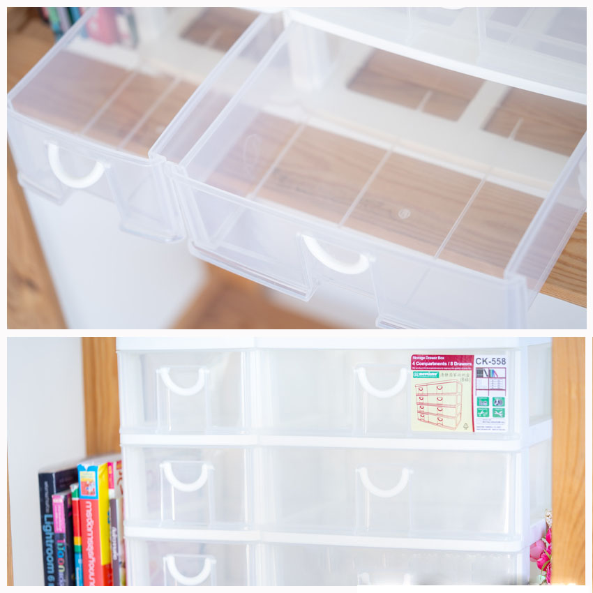 กล่องลิ้นชัก 4ชั้น 8ช่อง 💥Keyway CK-558💥 ลิ้นชักโต๊ะทำงาน ใส่เอกสาร