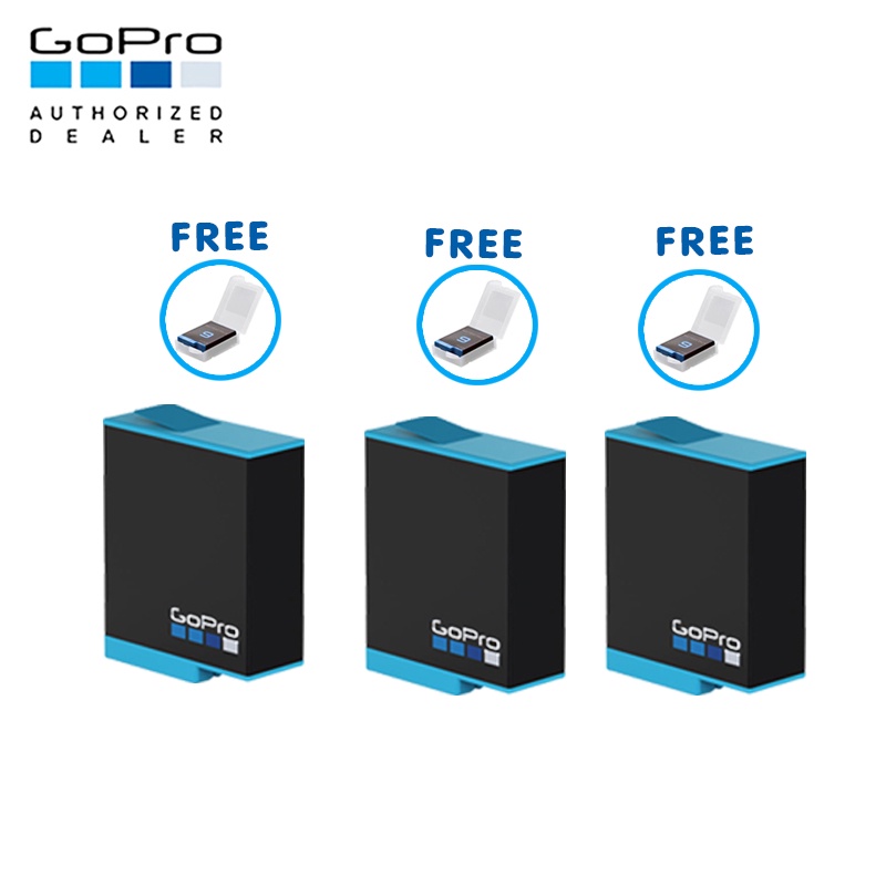 GoPro 10 / 9 GoPro Battery x 3 ของโกโปรแท้ ประกันศูนย์ 1 ปี