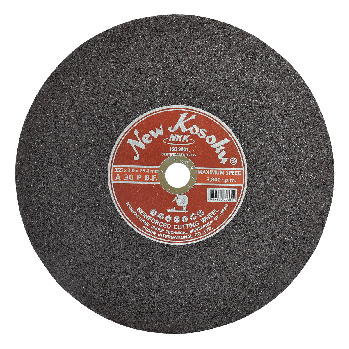แผ่นตัดเหล็ก (สีแดง) 14"x3x25.4x1F A30P