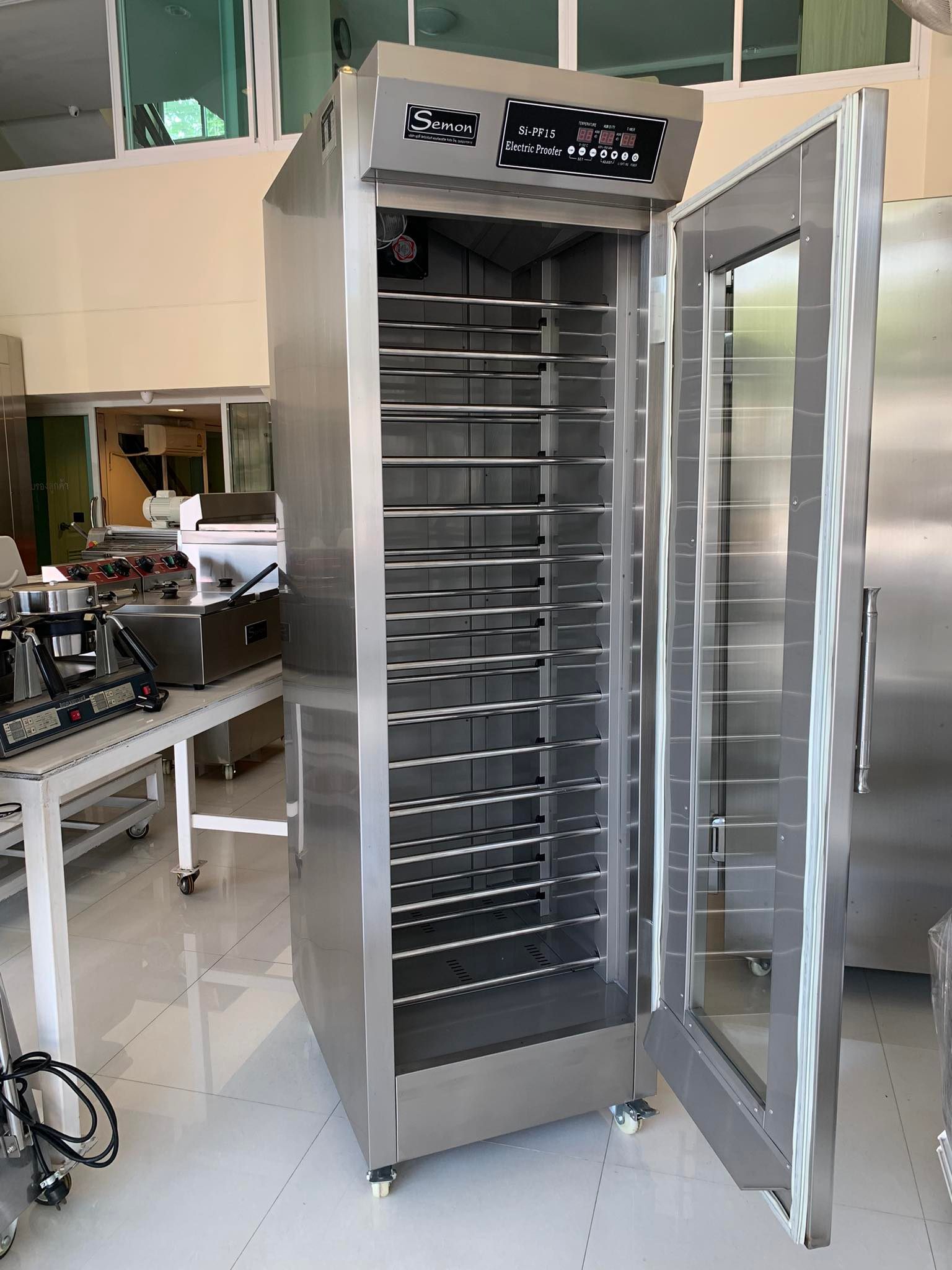 ตู้หมักแป้ง 15 ชั้น บอดี้สแตนเลส SI-PF15 แบรนด์ Semon