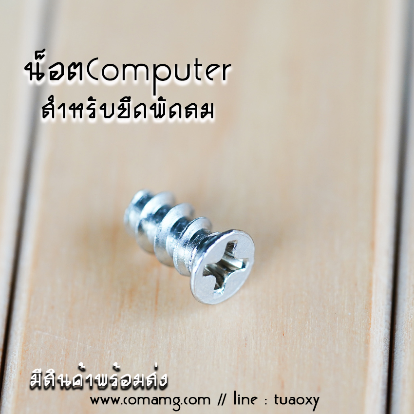 น็อตยึดพัดลม น๊อตคอมพิวเตอร์ สำหรับยึดพัดลมกับเคส สีดำ-สีเงิน