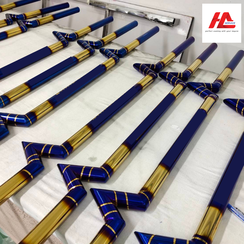 ตัวอย่างค้ำสายฟ้าทำสีไทเทเนียม | PVD Coating