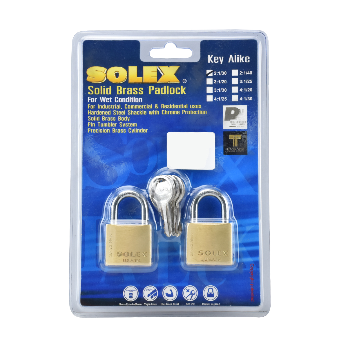 SOLEX กุญแจสายยูโซเล็กซ์ KAL 2:1 SL 99 30 MM.