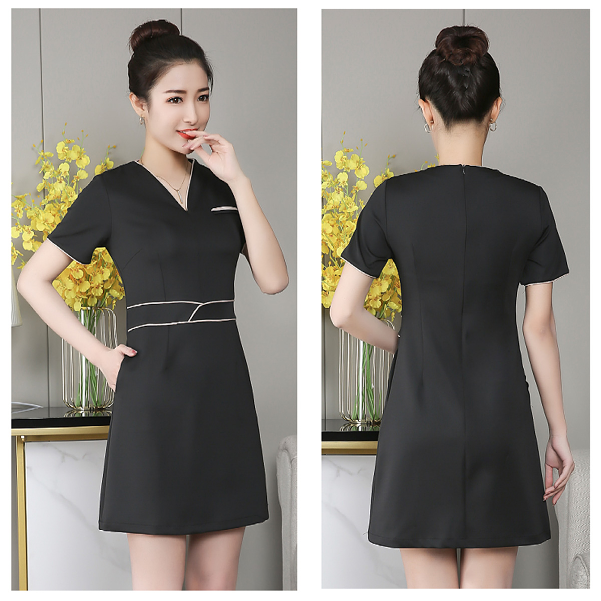 ชุดฟอร์มพนักงาน ชุดยูนิฟอร์ม ชุดพนักงานต้อนรับ ชุดพนักงานโรงแรม ชุดสปา ชุดเดรสพนักงานคลีนิก