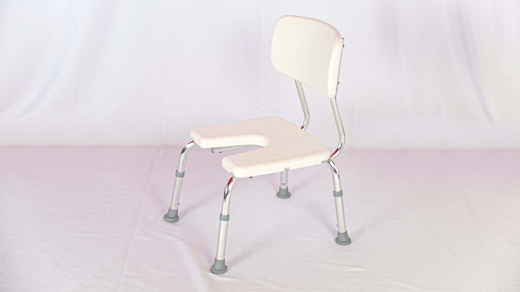 PS 134 เก้าอี้นั่งอาบน้ำ อลูมิเนียม แบบเว้า มีพนักพิง