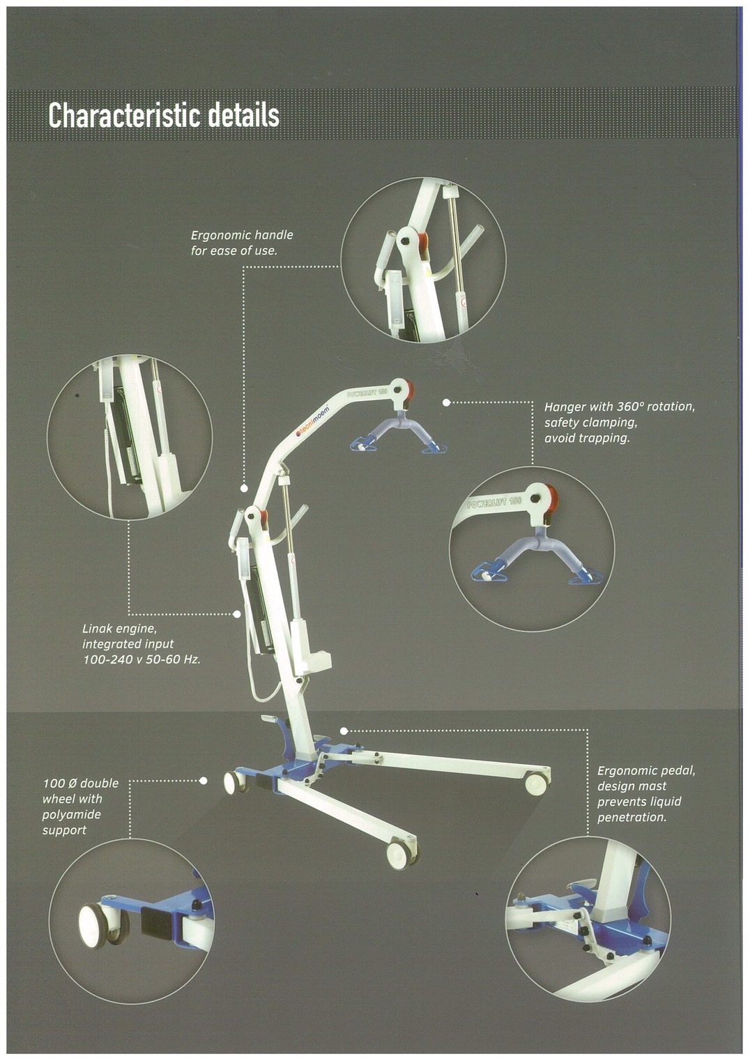 เครื่องช่วยยกผู้ป่วยระบบไฟฟ้า แบรนด์ Tecnimoem