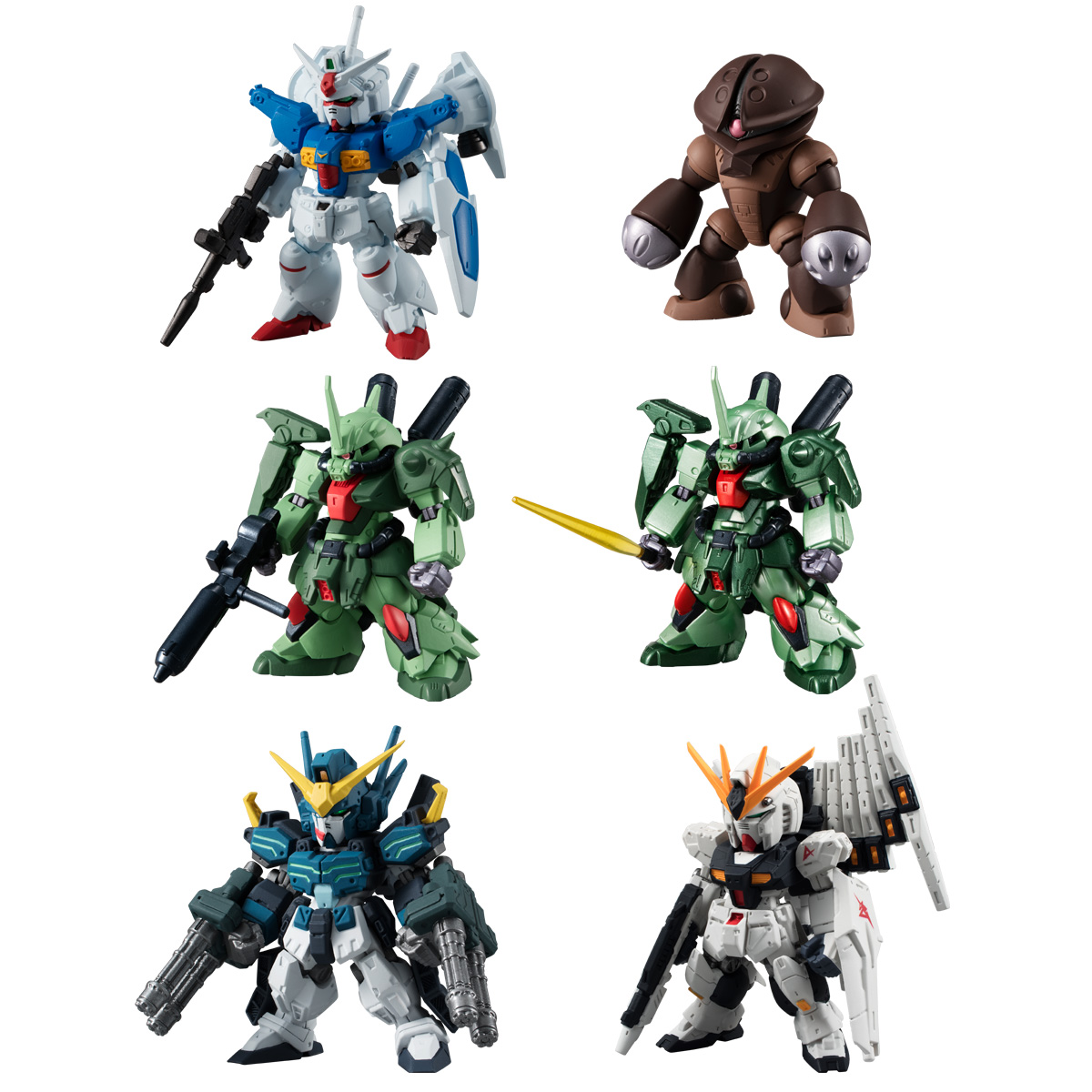 กันดั้ม Bandai Candy Toy FW Gundam Converge 10th Anniversary #Selection 02 Complete Set Box [6 Packs]