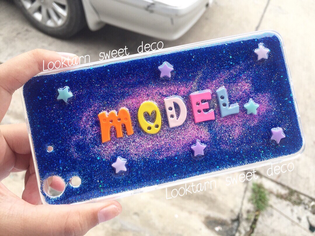เคสกากเพชรกาแลคซี่ อักษรคละสี