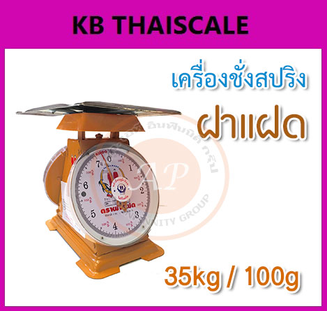 ตาชั่ง35กิโล เครื่องชั่งน้ำหนัก35kg เครื่องชั่งสปริง35กิโล เครื่องชั่งเข็ม35kg เครื่องชั่งสปริงแบบเข็ม35kg ตราฝาแฝด ความละเอียด100g (พร้อมใบการตรวจรับรองจากกอง ชั่ง ตวง วัด)