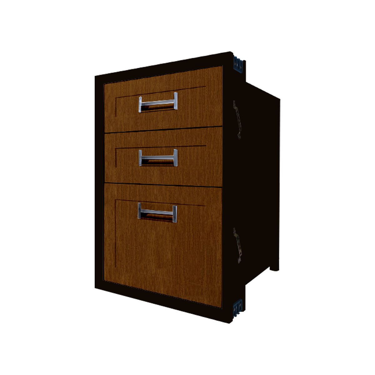 POLYWOOD ตู้ลิ้นชัก 3ชั้น M-SERIES Nature ขนาด 45.5x65.5x50cm. ลายไม้