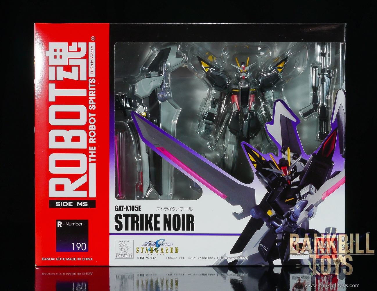 กันดั้ม Bandai The Robot Spirits <SIDE MS> R-190 GAT-X105E+AQM/E-X09S Strike Noir Gundam