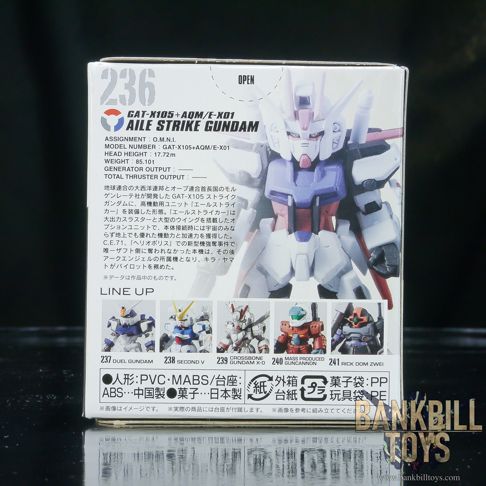 กันดั้ม Bandai Candy Toy FW Gundam Converge #20 No.236 GAT-X105+AQM/E-X01 Aile Strike Gundam