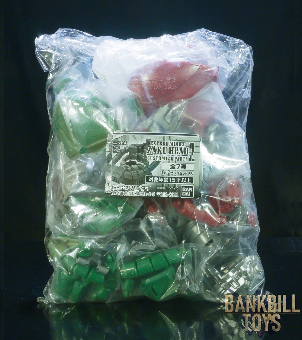 กันดั้ม Bandai Gashapon Mobile Suit Gundam Exceed Model Zaku Head Customize Parts 2 Set (ครบเซ็ต 7 แบบ)