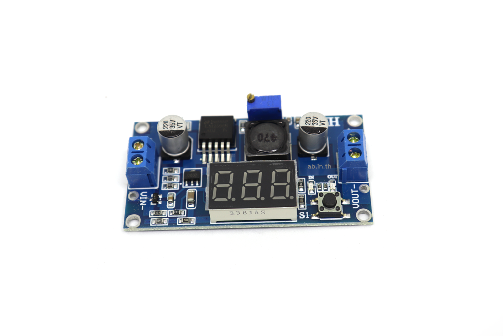 Module DC-to-DC Step down Converter LM2596 (3A) (มีจอแสดง แรงดัน)
