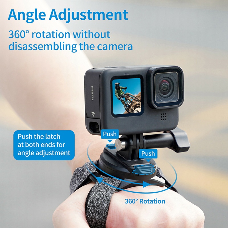 (รุ่นใหม่) Telesin 3 in 1 360 Rotation Hand Wrist Strap Quick Adjust Mount สายรัดข้อมือ หมุนได้ 360 องศา