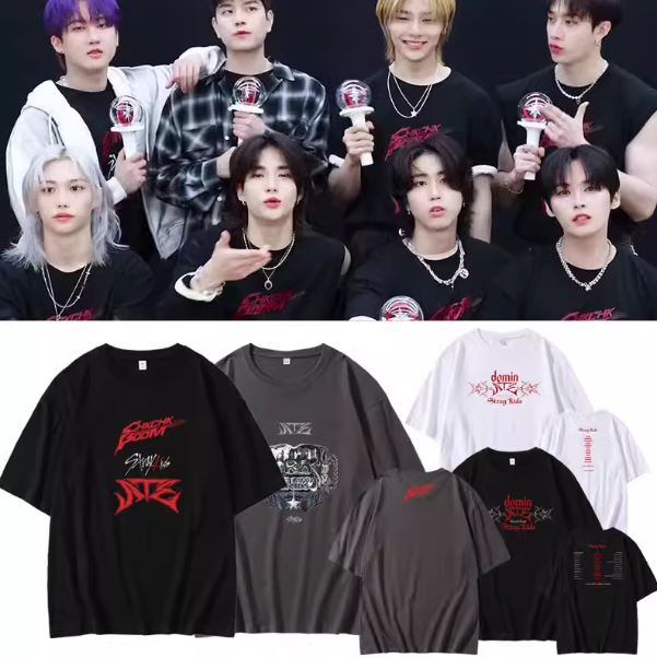 เสื้อยืด StrayKids : 2024 World Tour dominATE ChkChkBoom