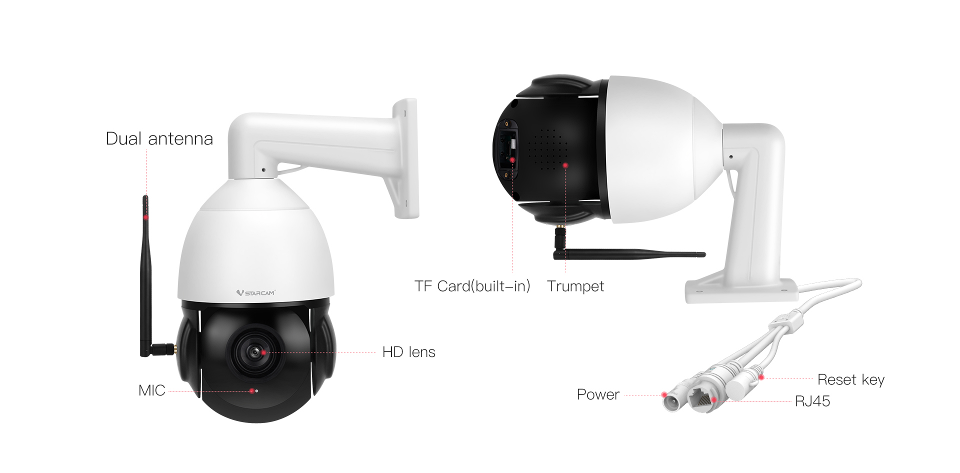 กล้องวงจรปิด Vstarcam CS630Q-X30P ภายนอก
