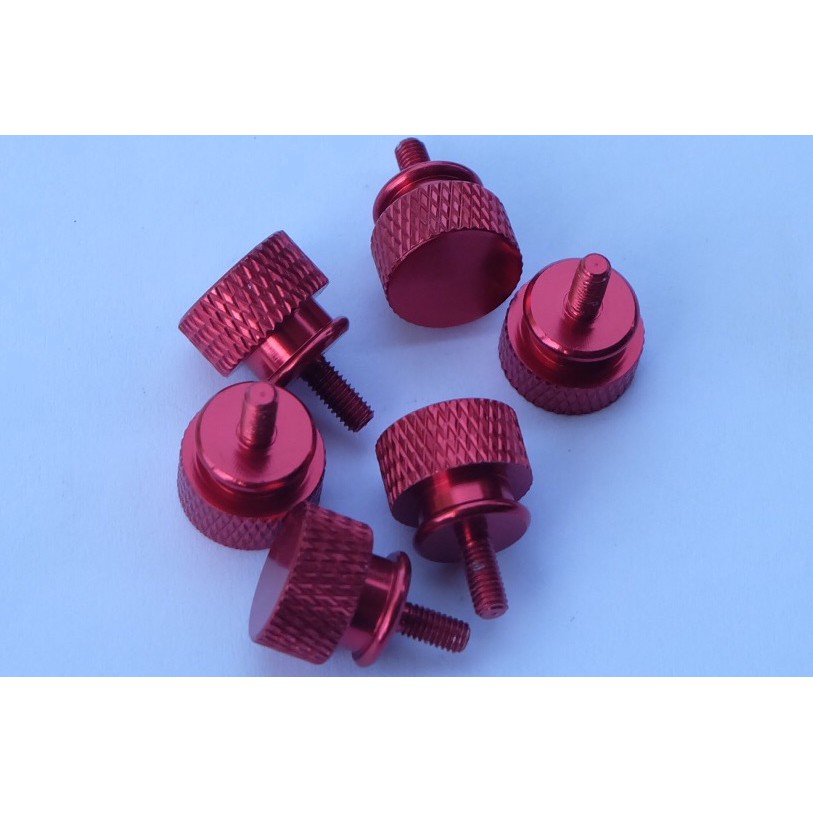 น๊อตปิดฝาเคสอลูมิเนียม มือหมุน เกลียวหยาบ[M3.5]